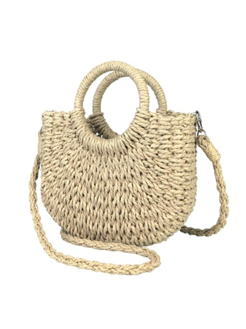 Straw Woven Crossbody Bag Boho Shoulder Handbag Evening Clutch Purse